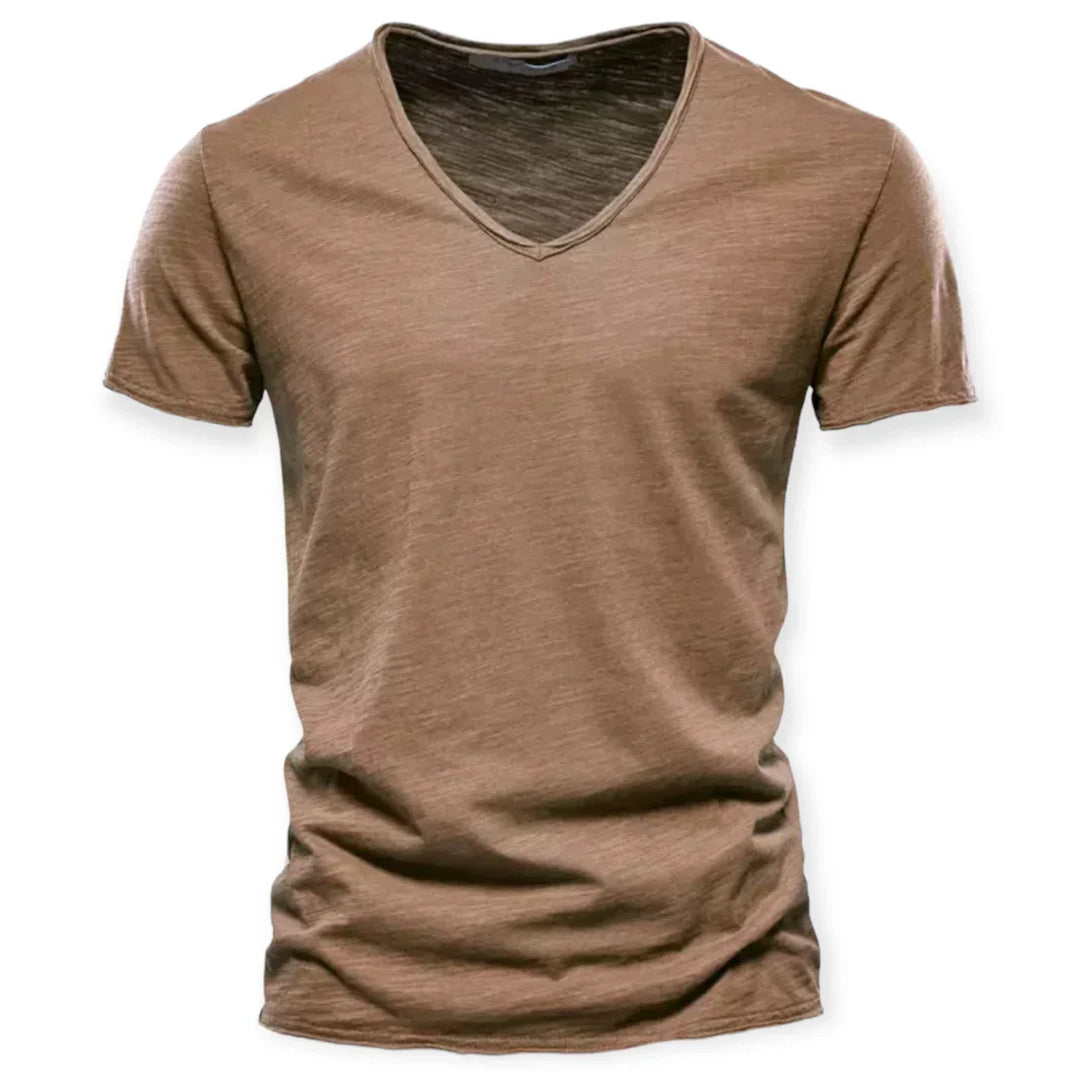 Mäns V-ring-t-shirt