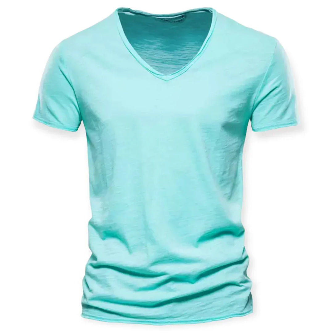 Mäns V-ring-t-shirt