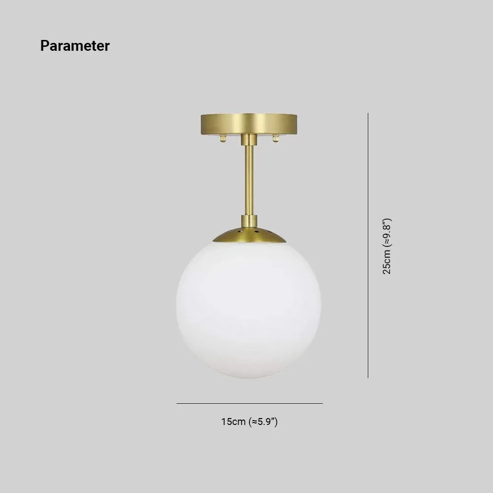 Valentina modern LED-taklampa, sfär, guld, sovrum/vardagsrum