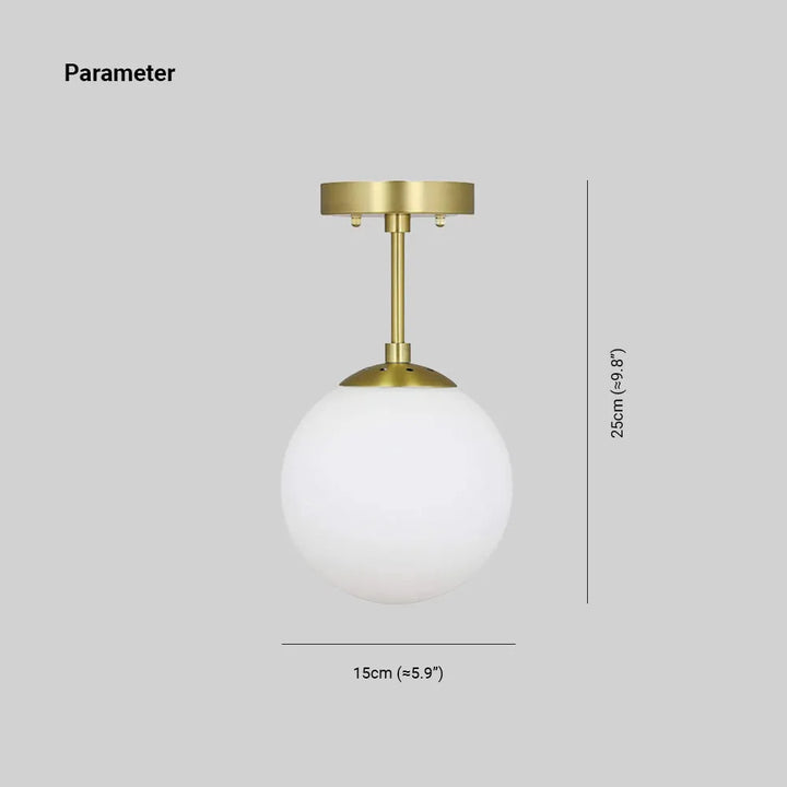 Valentina modern LED-taklampa, sfär, guld, sovrum/vardagsrum