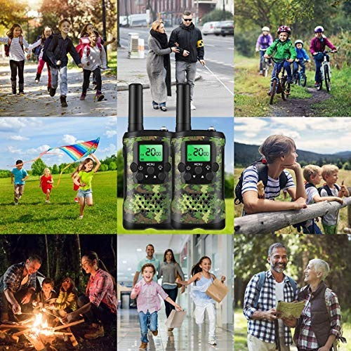 Walkie talkie för barn | 22 kanaler | 5 km räckvidd | Kamouflagegrön