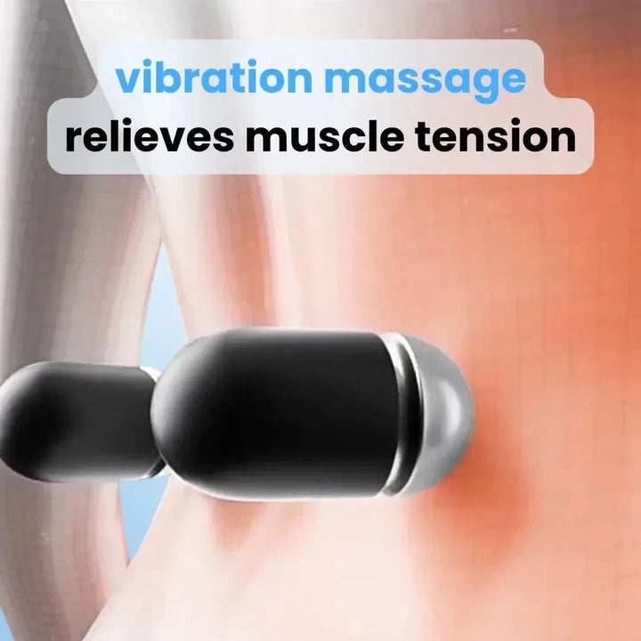 Ryggmassageapparat med värme och vibration, ländryggsstöd för ischiaslindring, ländryggssmärta och hållningskorrigering – 3-i-1 hemterapi