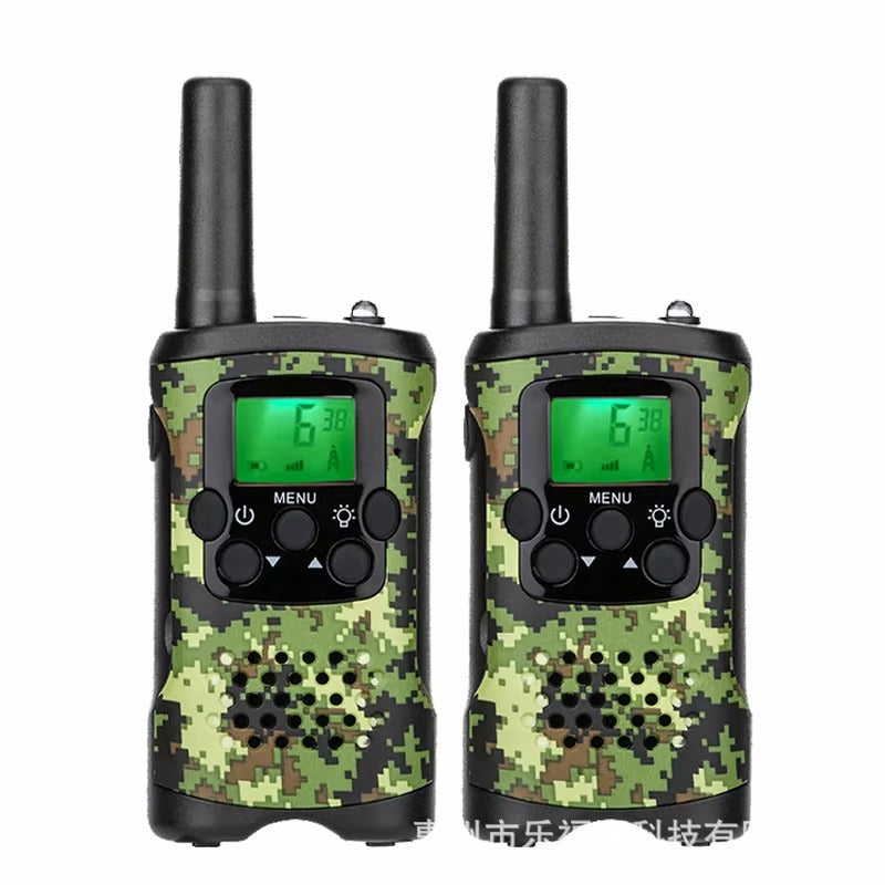 Walkie talkie för barn | 22 kanaler | 5 km räckvidd | Kamouflagegrön