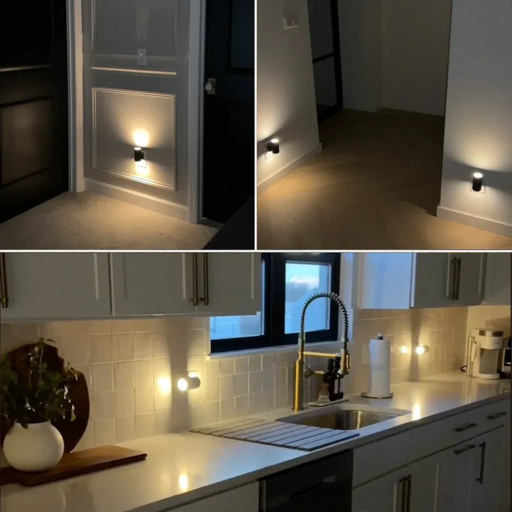 Nattlampa i Bauhaus-design - dimbart LED-ljus
