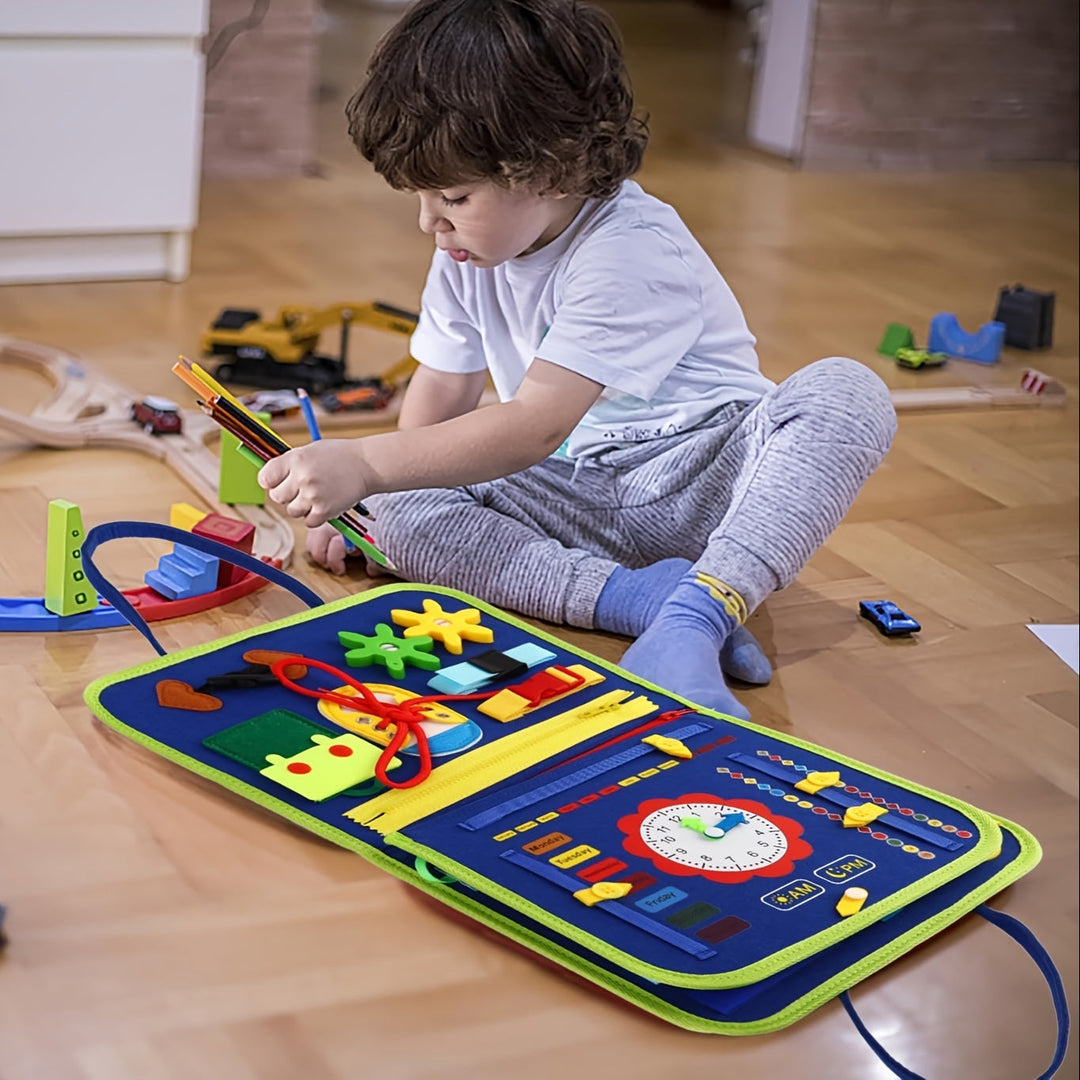Panel 25-i-1 – Pedagogisk sensorisk leksak för barn