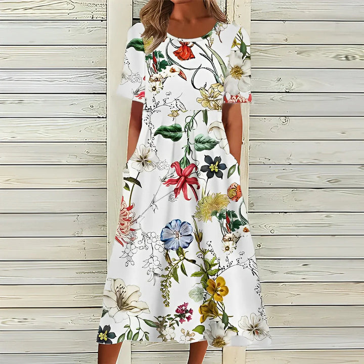 Sommarklänning med blommönster