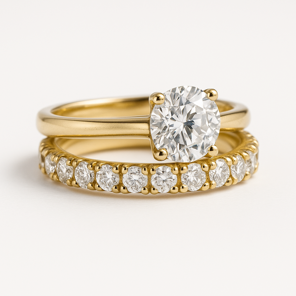 Diamantringset i guld