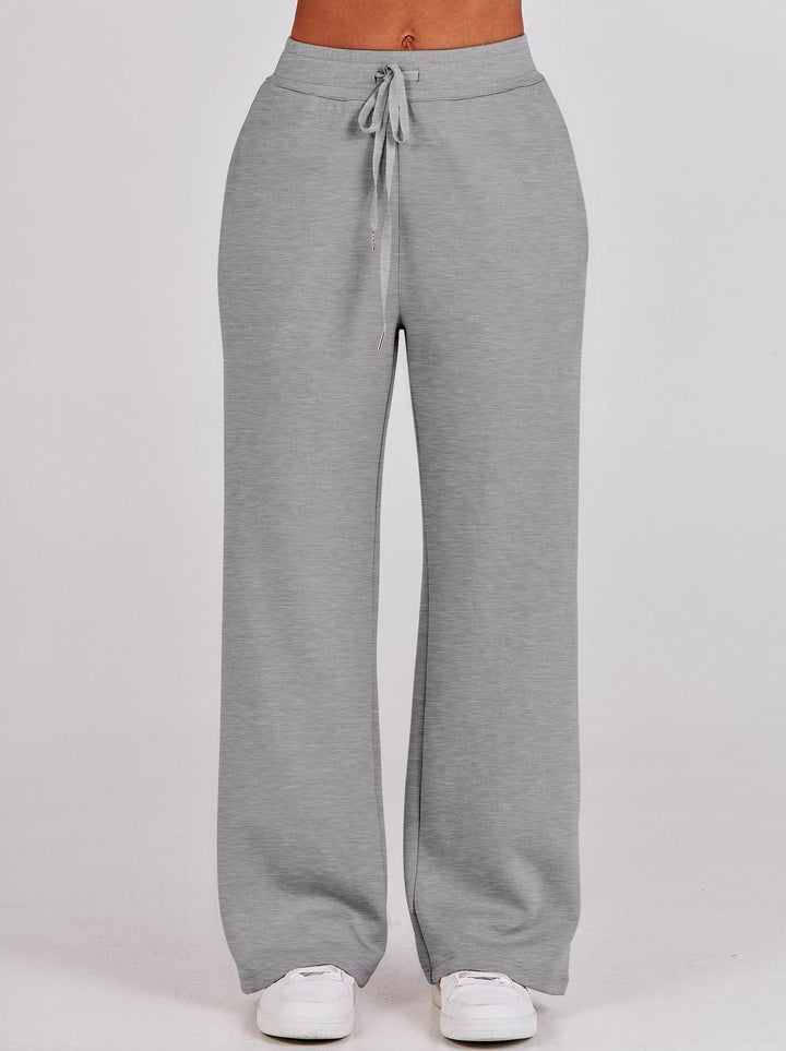 Loungewearset dam med halv dragkedja och raka ben