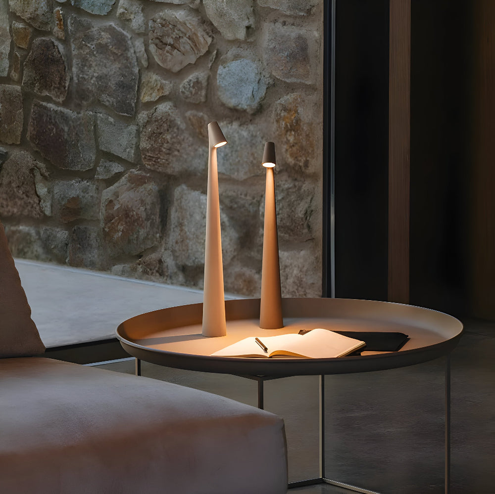 Sladdlös LED-bordslampa | Lampa för vardagsrum och skrivbord | Modern batteridriven bordslampa | VivaLume