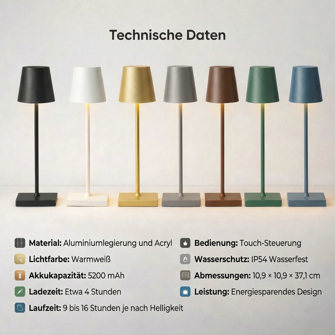 Sladdlös bordslampa | Bordslampa med batteri | TavoloLuce