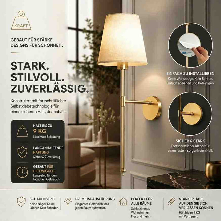 Sladdlös vägglampa, 2-pack | Adhesoria