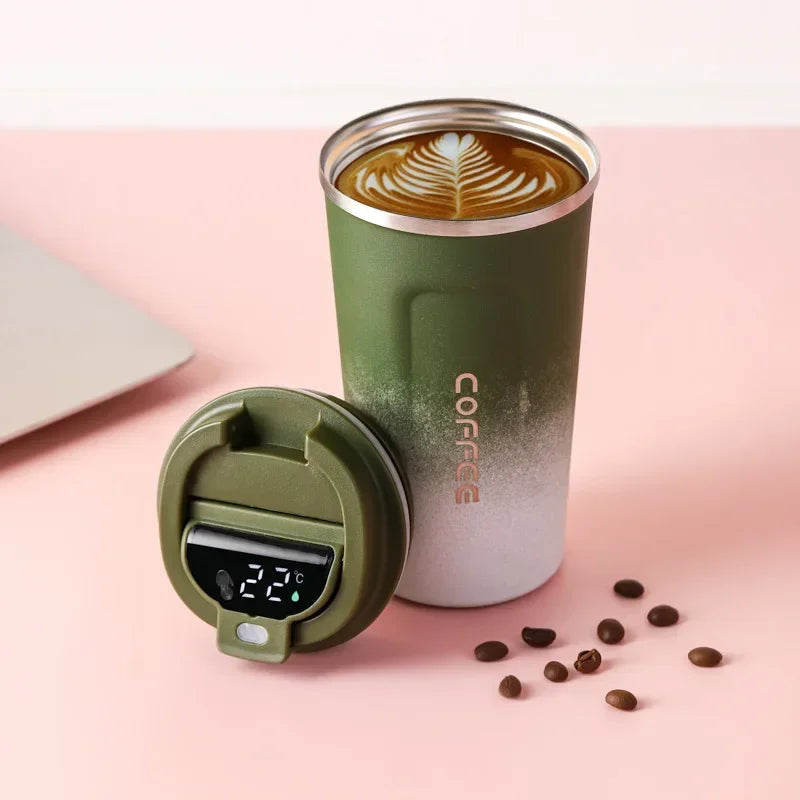 Termosmugg i rostfritt stål med smart temperaturdisplay – TempMate
