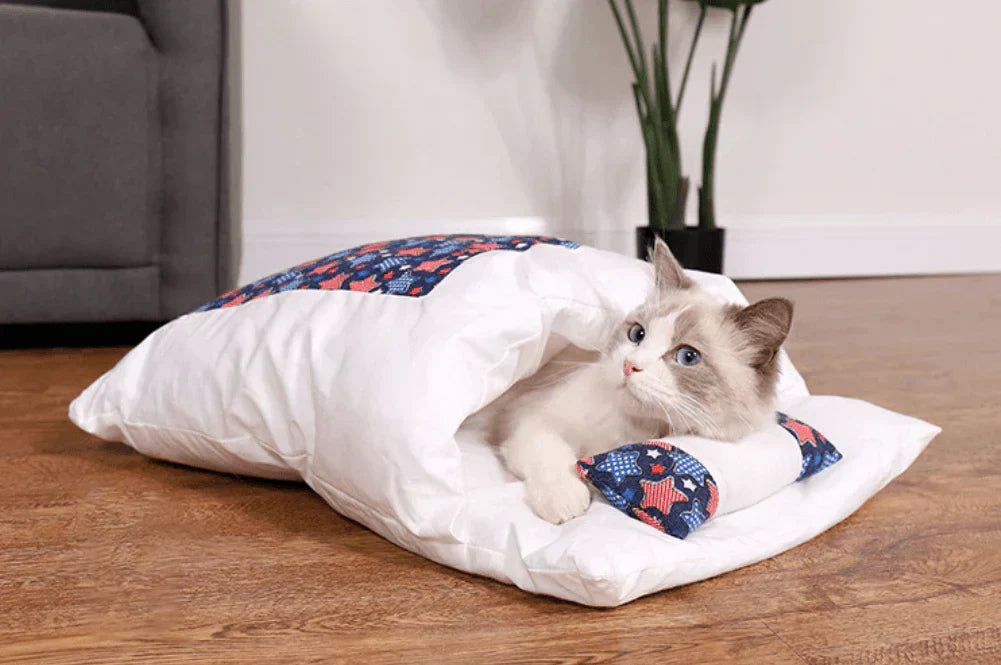 Vintersovsäck för katter – SnugKitty Frost Magic