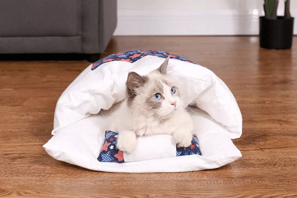 Vintersovsäck för katter – SnugKitty Frost Magic