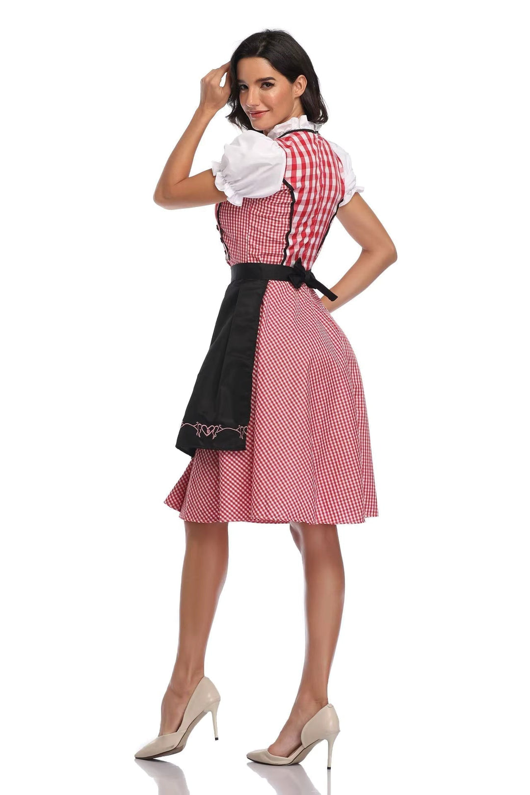 Klassiskt dirndlklänningsset för dam för Oktoberfest – traditionellt polyester