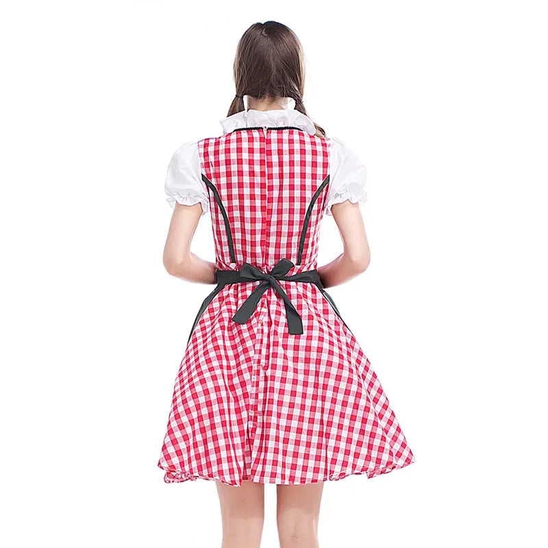 Klassiskt dirndlklänningsset för dam för Oktoberfest – traditionellt polyester