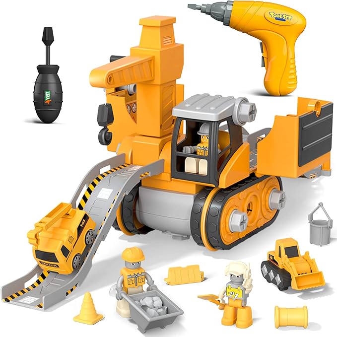 LittleBuilder lekset – Lastbil, grävmaskin & kran