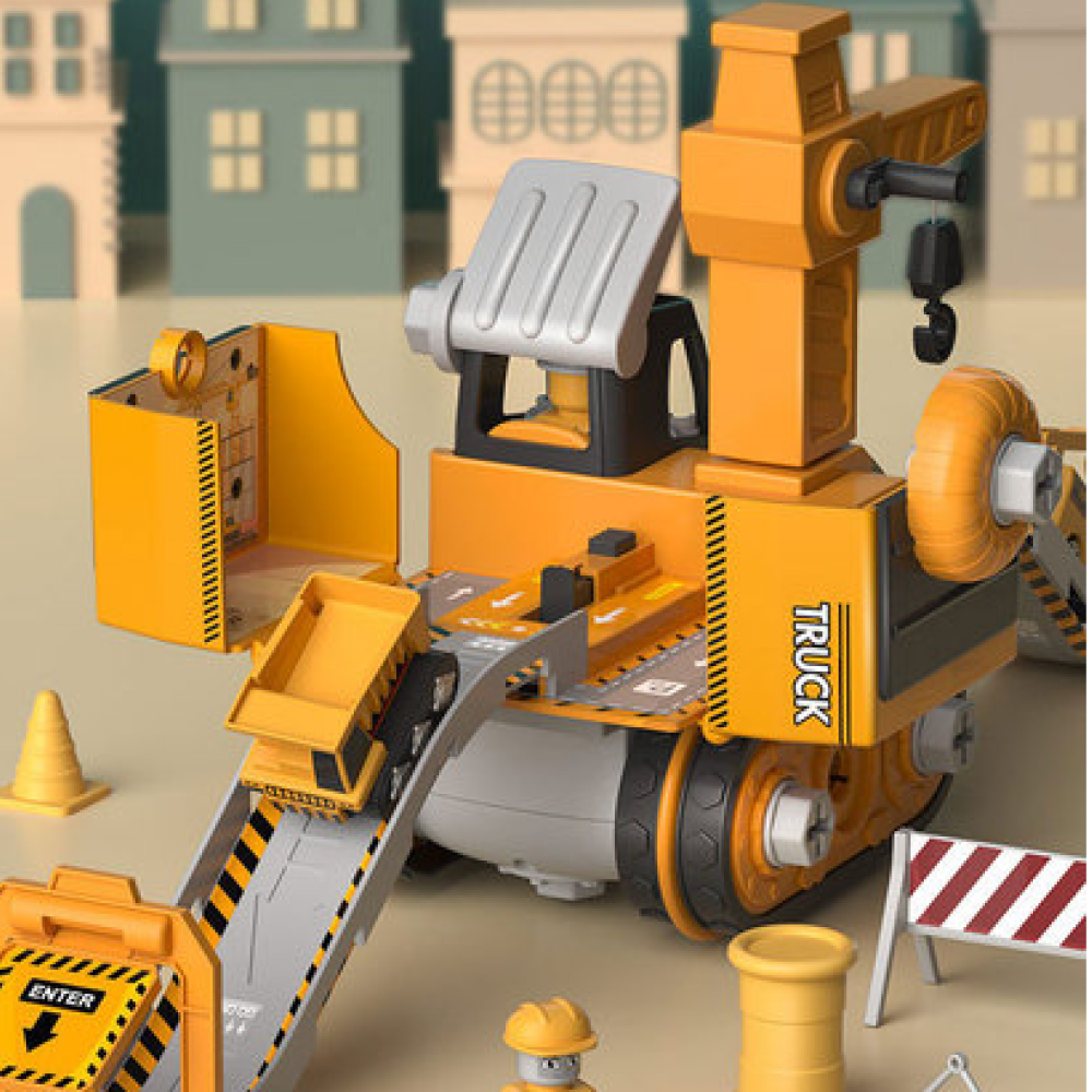 LittleBuilder lekset – Lastbil, grävmaskin & kran