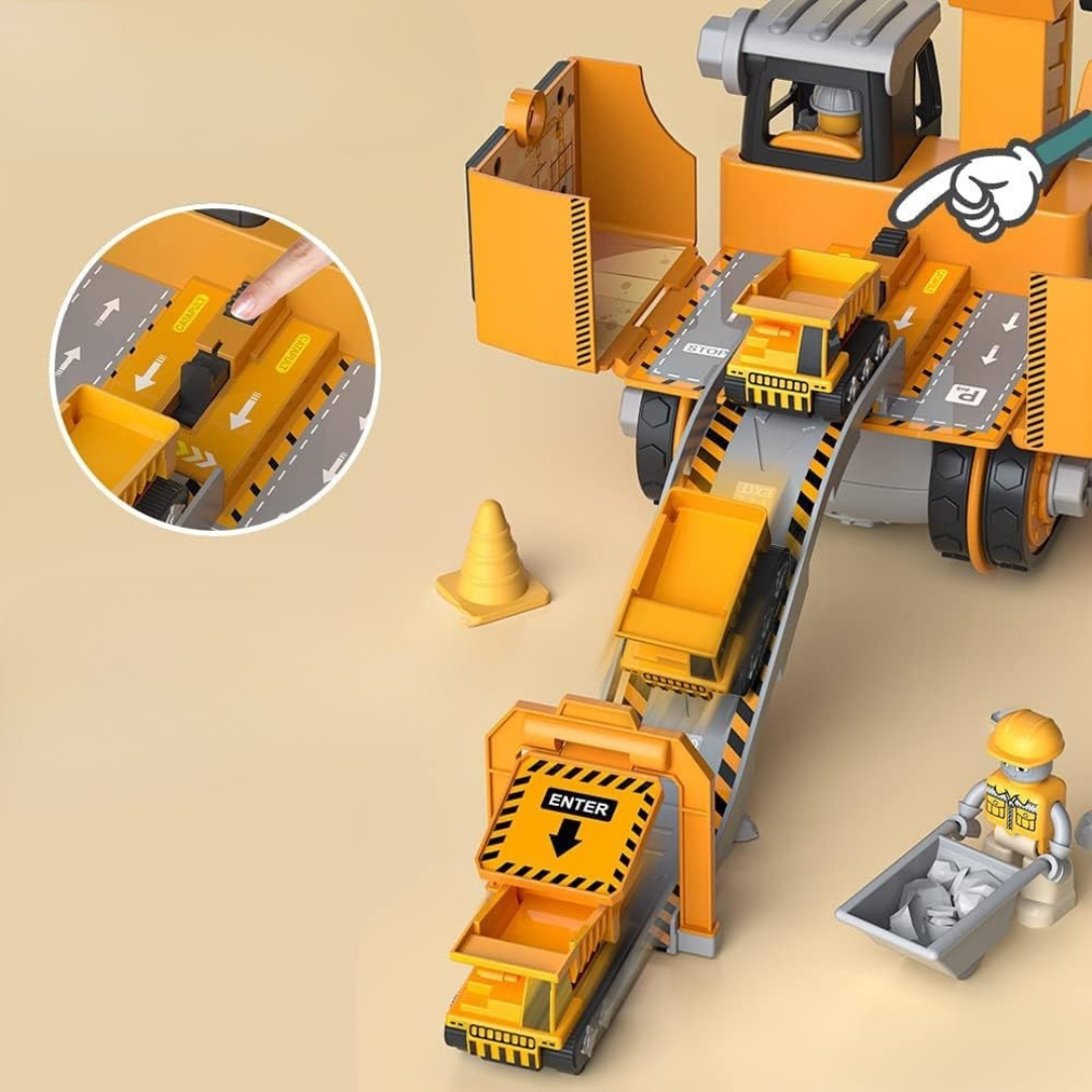 LittleBuilder lekset – Lastbil, grävmaskin & kran
