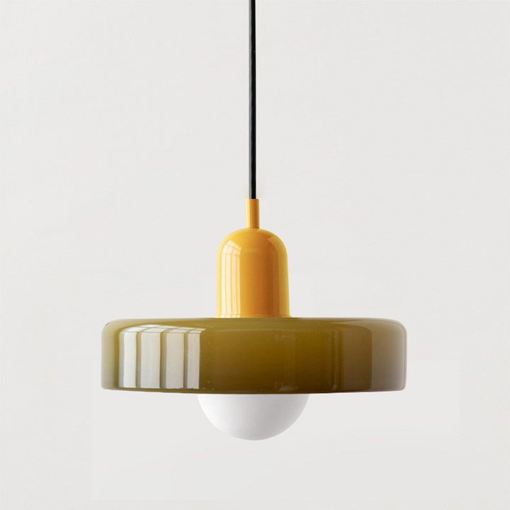 Färgad taklampa – Bauhausstil – Konstnärlig design