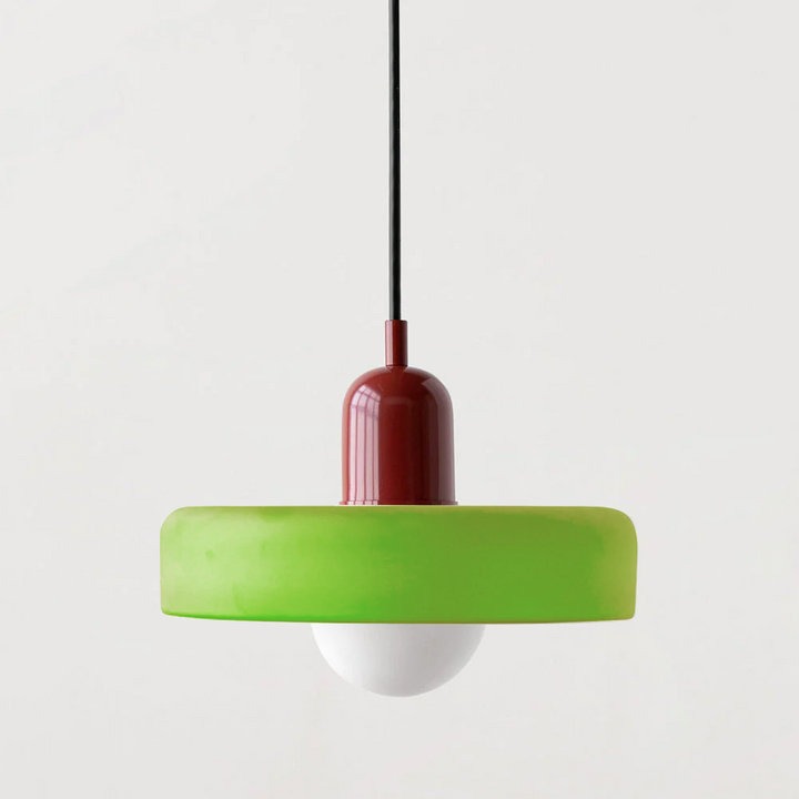 Färgad taklampa – Bauhausstil – Konstnärlig design