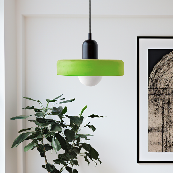 Färgad taklampa – Bauhausstil – Konstnärlig design
