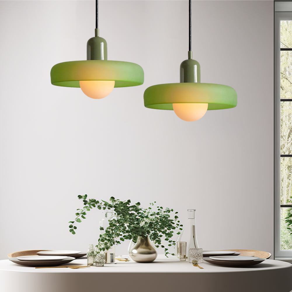 Färgad taklampa – Bauhausstil – Konstnärlig design
