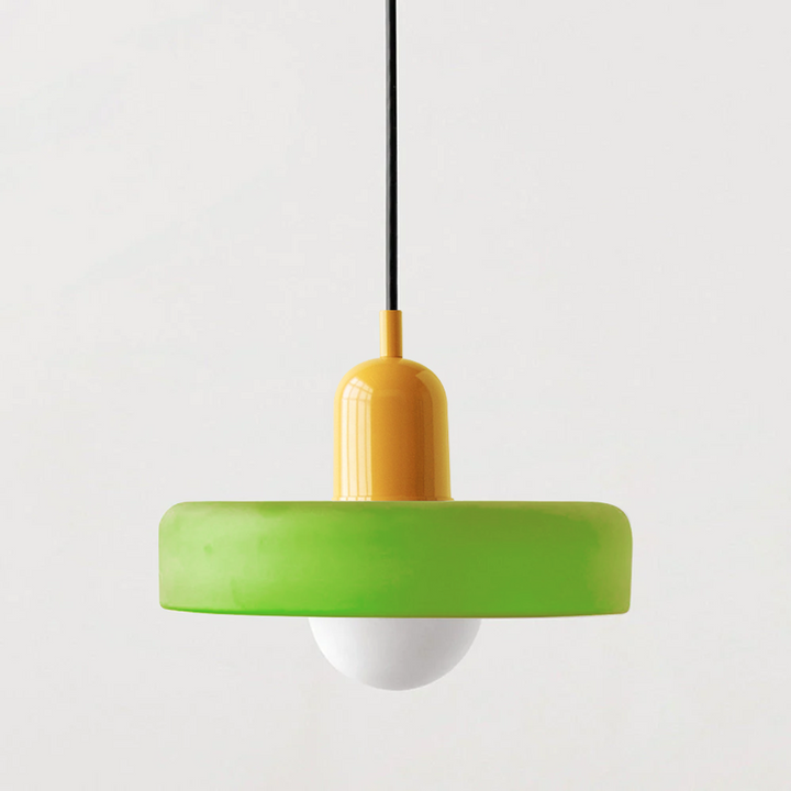 Färgad taklampa – Bauhausstil – Konstnärlig design