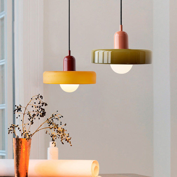 Färgad taklampa – Bauhausstil – Konstnärlig design