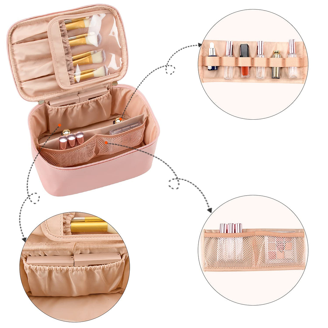 Portabel sminkorganizer med fack