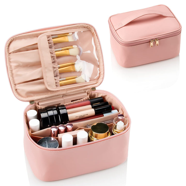 Portabel sminkorganizer med fack