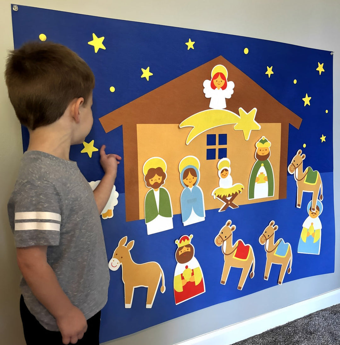 Julkrubba i filt för gemensam glädje och tradition – KinderKerst