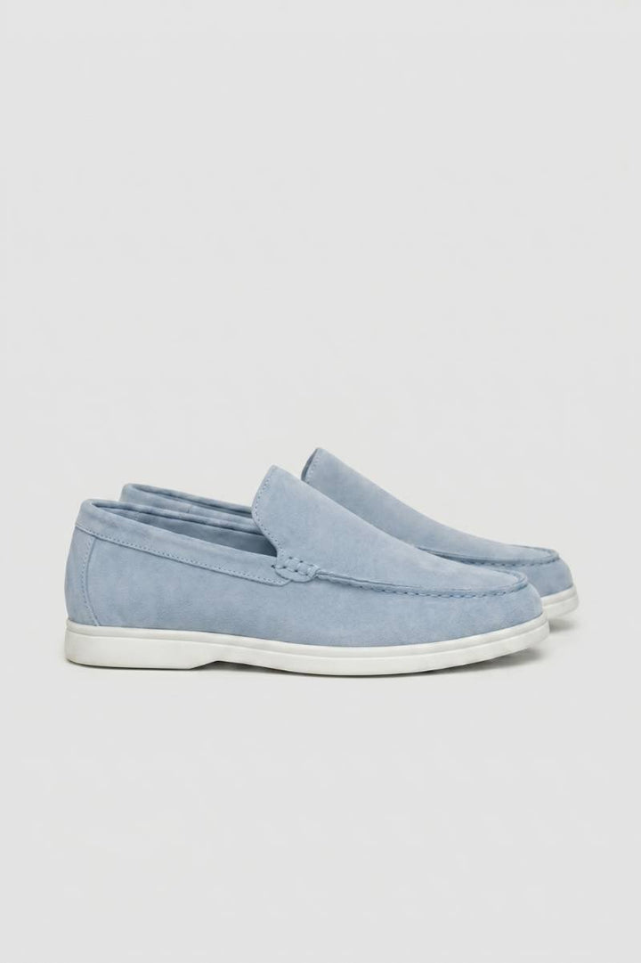 Loafers för herr, slip-on med vit sula