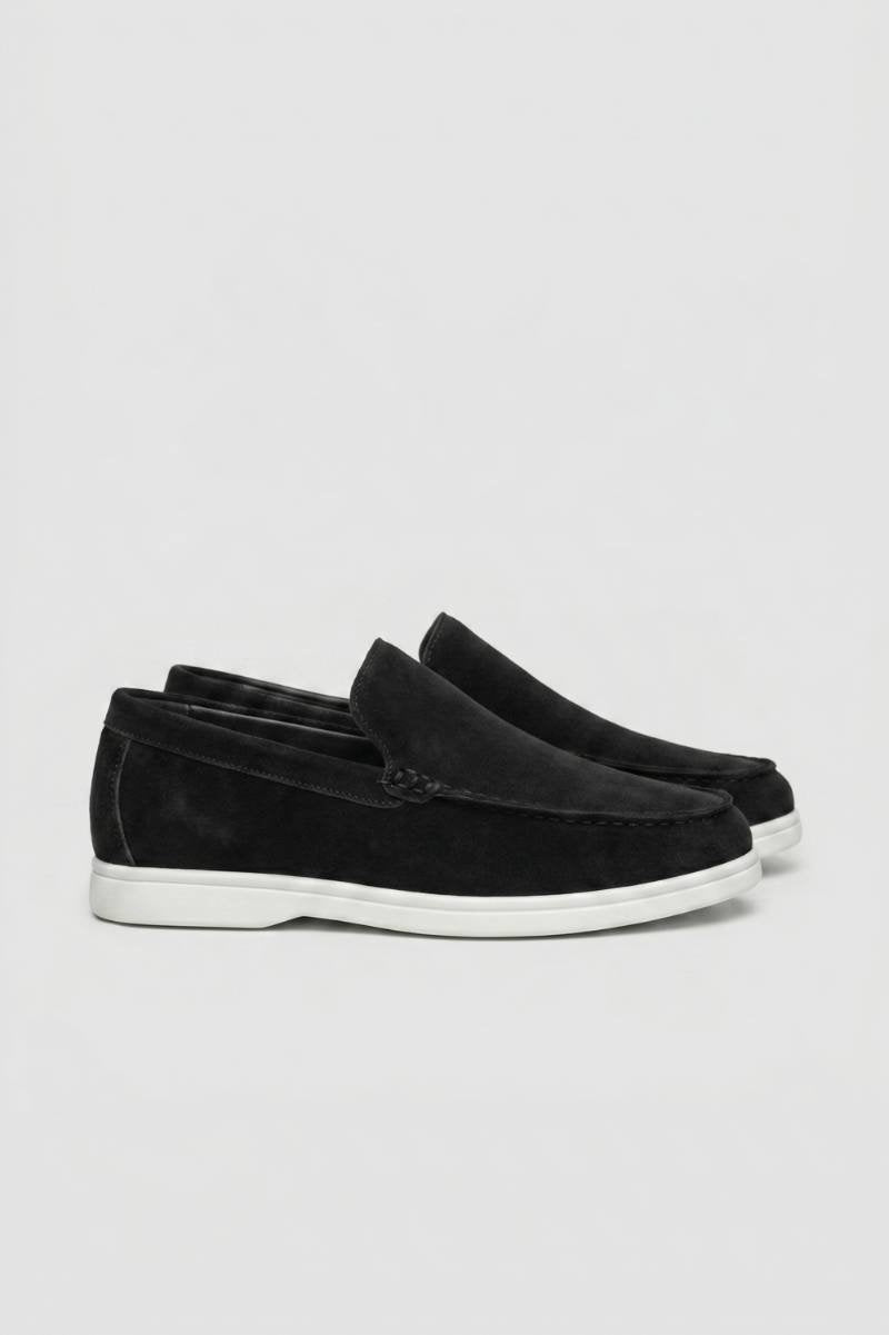 Loafers för herr, slip-on med vit sula