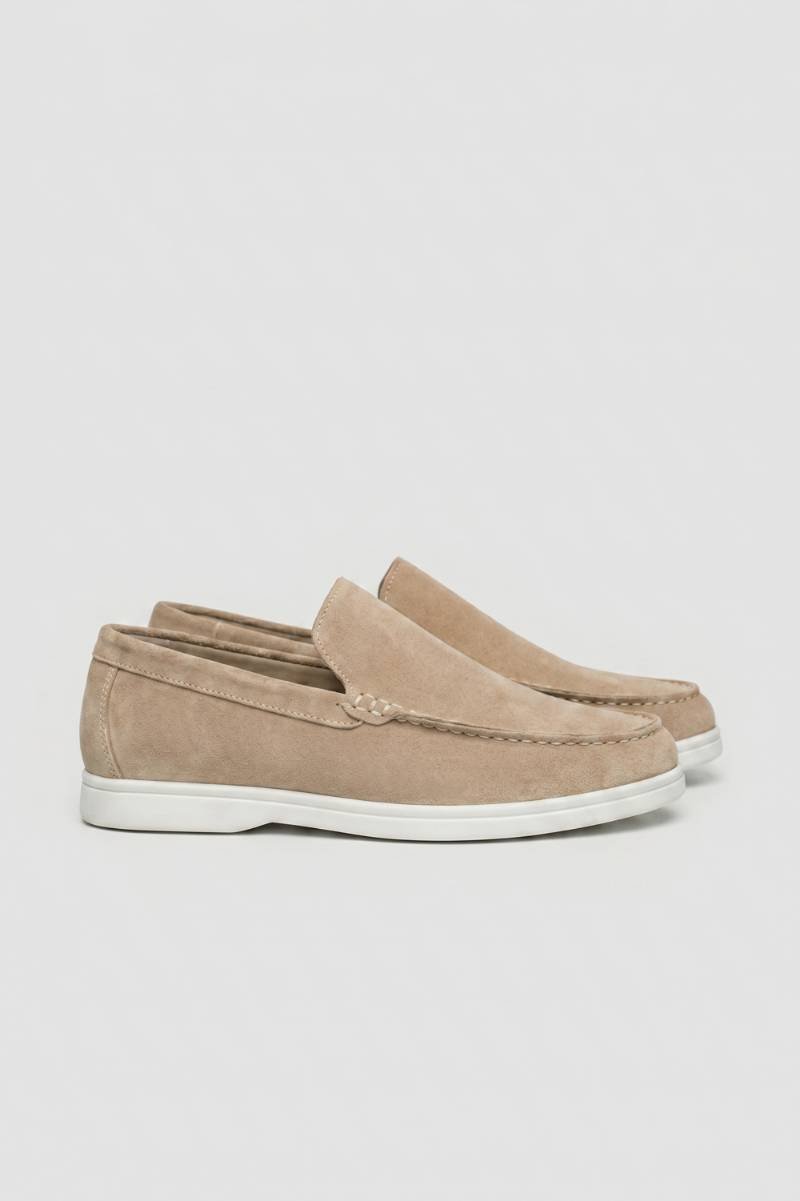 Loafers för herr, slip-on med vit sula