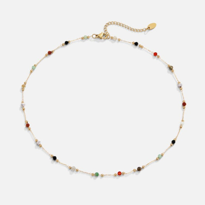 Lulu Beaded Halsband med natursten