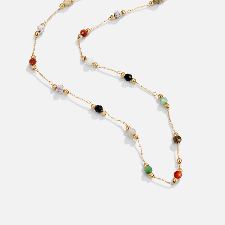 Lulu Beaded Halsband med natursten