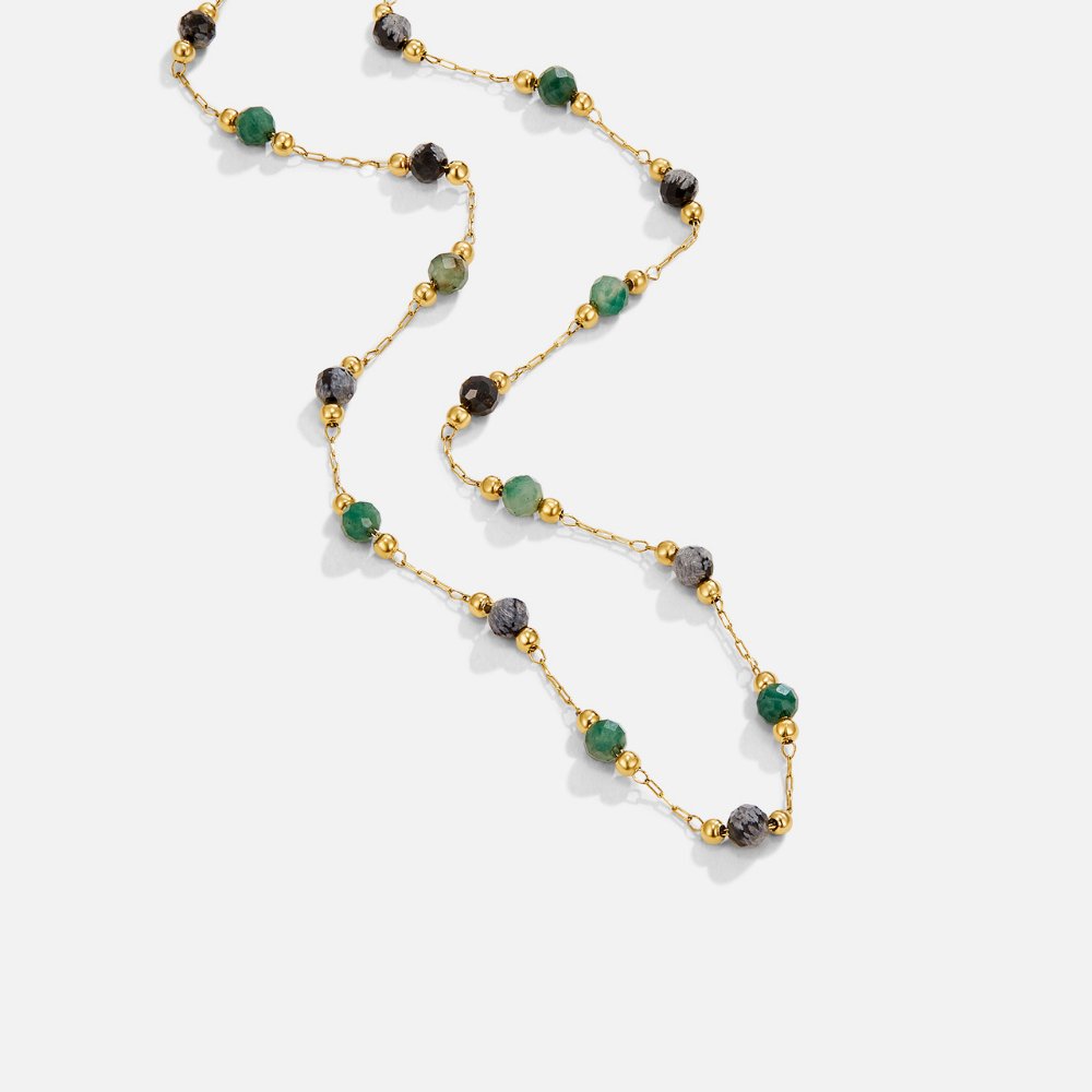 Lulu Forest Halsband med pärlor av natursten