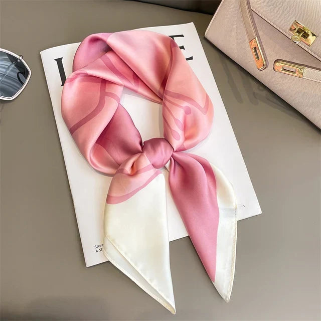 Faiha sidenscarf | Lyx & elegans | Randigt mönster
