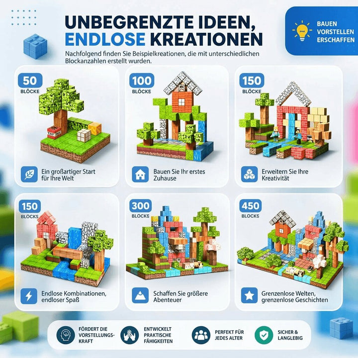 Magnetiskt byggklosset för barn | Magnetisk byggleksak, 205 delar | Magnetreich