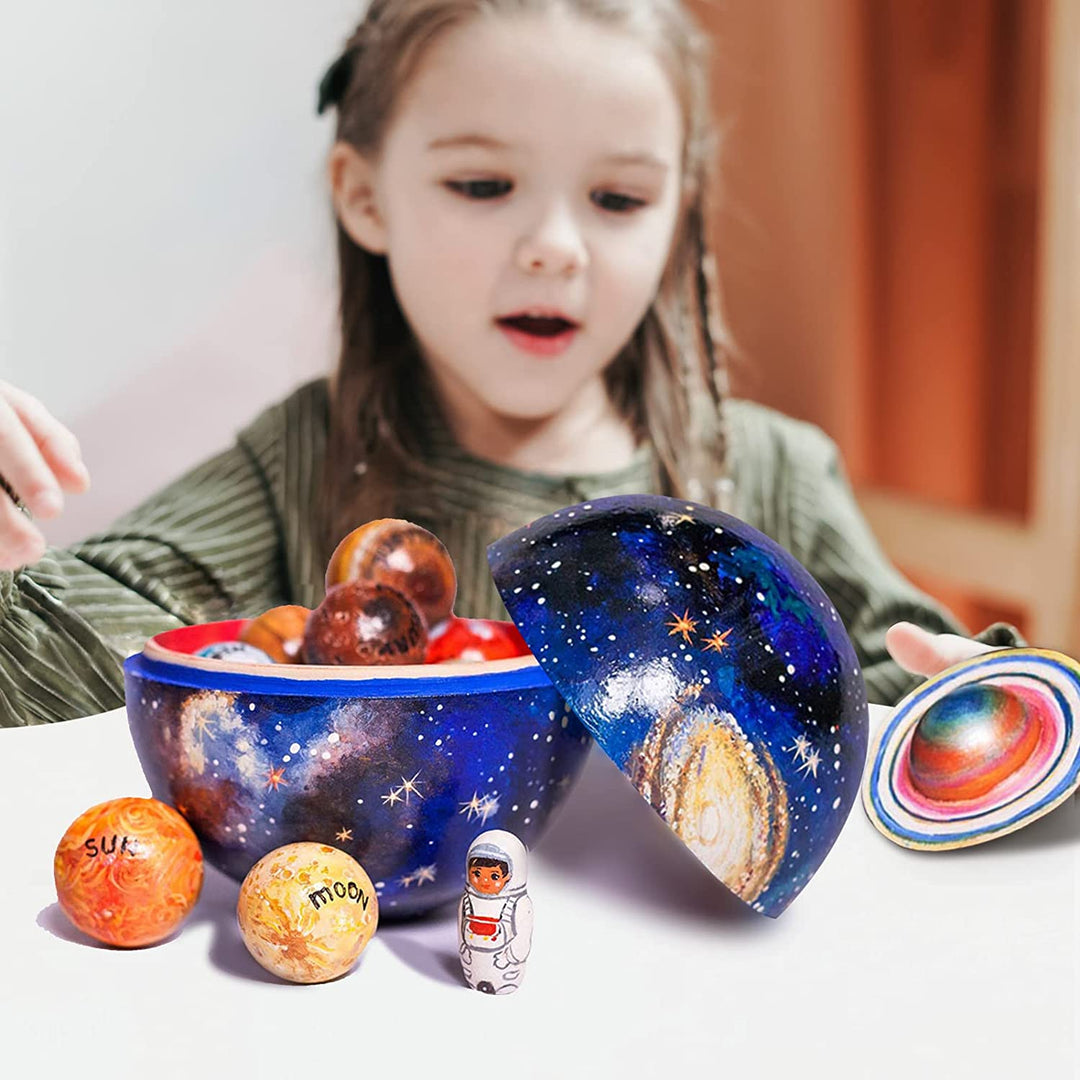 Galaxy Quest planetset i trä – pedagogiskt äventyr för barn