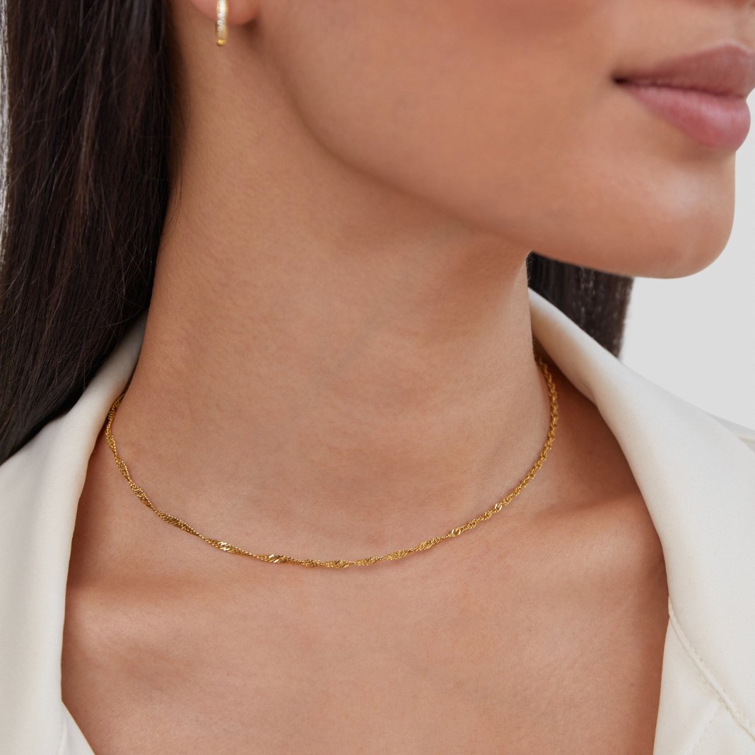 Mila Twist Guldhalsband