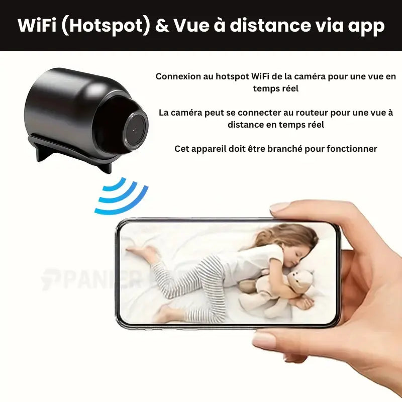 Trådlös mini-spionkamera - Säker HD-övervakning