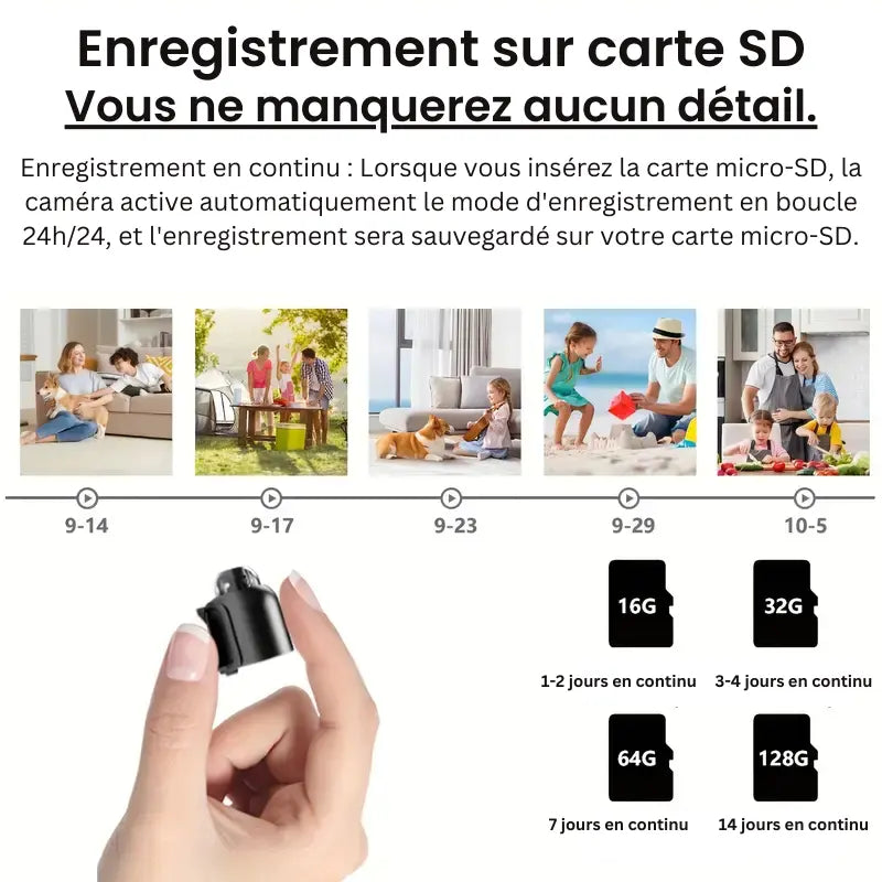 Trådlös mini-spionkamera - Säker HD-övervakning