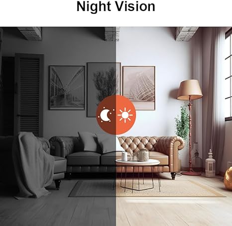 Mini trådlös WiFi-säkerhetskamera 1080P – appstyrd för inomhus/utomhus