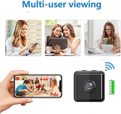 Mini trådlös WiFi-säkerhetskamera 1080P – appstyrd för inomhus/utomhus