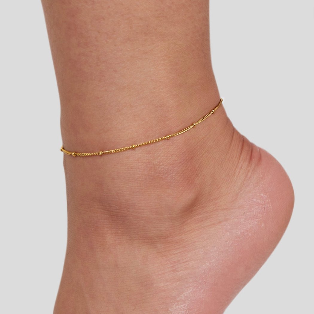 Mira Ankelband i guld med pärlor