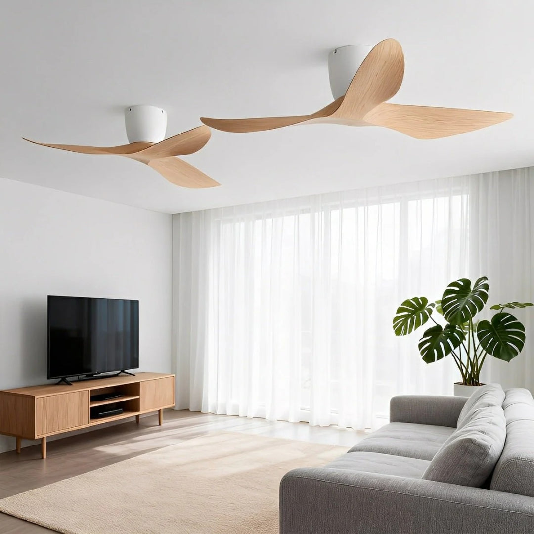 Nelvarn – Minimalistisk takfläkt med blad