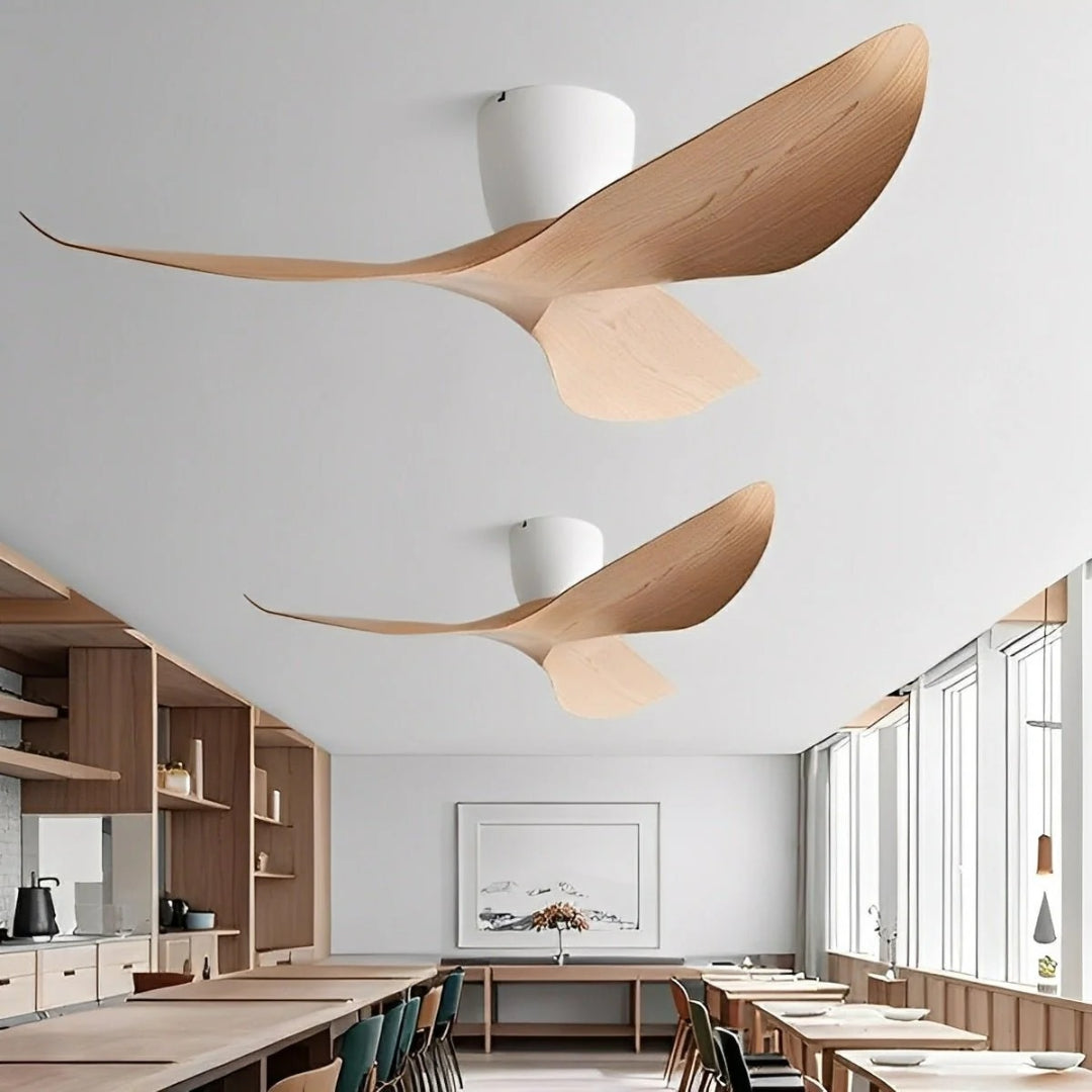 Nelvarn – Minimalistisk takfläkt med blad
