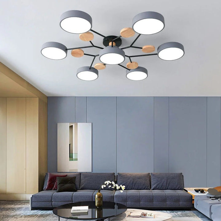 Modern LED-ljuskrona för vardagsrummet